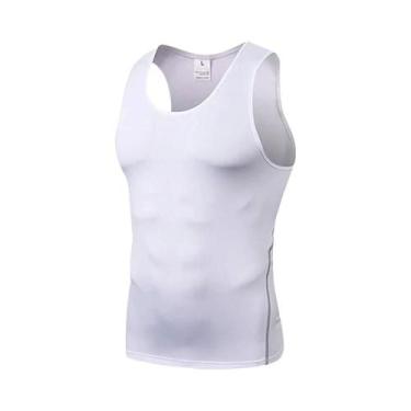 Imagem de Camisetas De Compressão Masculinas Com Controle De Barriga, Colete Red