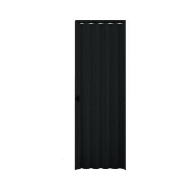 Imagem de Porta Sanfonada Interna Plasbil Pvc Relevo Preto, 210 X 70 Cm