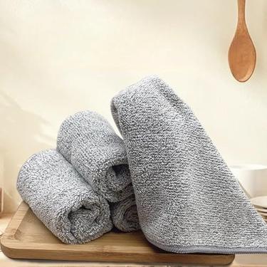 Imagem de Pano de limpeza de cozinha em microfibra com carvão vegetal de bambu (Cinza,5)