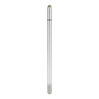 Imagem de Caneta Stylus universal para tela sensível ao toque, caneta Stylus capacitiva de alta sensibilidade e precisão, posicionamento preciso com 2 pontas de fibra para tablets e celulares (prata)