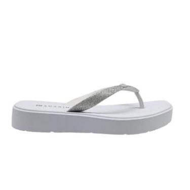 Imagem de Chinelo Tamanco Plataforma Feminina Tira De Brilho Solarize Ramarim 248102-Feminino