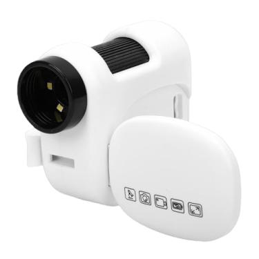 Imagem de Asixxsix Microscópio Portátil para Crianças, Microscópio Mini DV HD 100 a 1600X Com Luzes LED e Tela Colorida Dobrável Escopo Digital Recarregável para Aprendizagem de Brinquedo (Preto e branco)