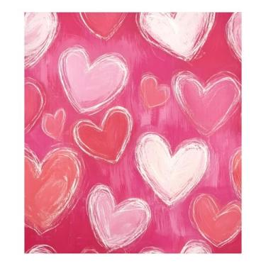 Imagem de Blueangle Coração Dia dos Namorados, capa magnética para lava-louças, decoração de capa frontal para lava-louças, adesivos de eletrodomésticos, adesivos de eletrodomésticos, 58 cm C x 66 cm, adesivo