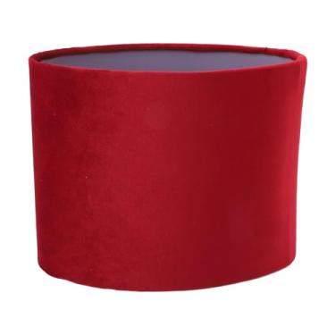 Imagem de Cocoarm Abajur Oval para Abajur de Mesa, Lint Material Oval Lâmpada Sombra Luz Sombra Mesa Compatível Com E27 E14 Dupla Utilização, Adequado para Uso Noturno Diurno (WINE RED)