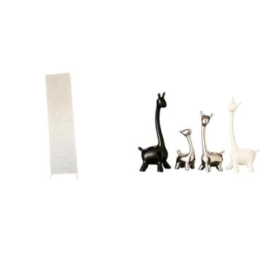 Imagem de Whtkoph Luminária de Chão com Cúpula de Cerâmica em Formato de Girafa. Decoração Moderna para Sala de Estar, Quarto Ou Escritório.