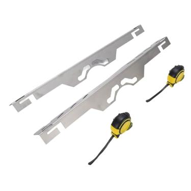 Imagem de Cryfokt Ferramentas de Alinhamento de Roda de 2 Unidades Com Fita Métrica, Placas de Alinhamento de Construção de Aço Forte para Medição Precisa, para Reparo de Pneus, Adequadas para Vários