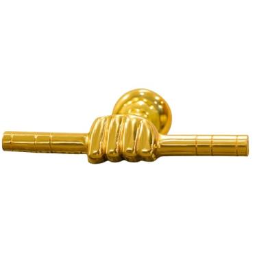 Imagem de Maçaneta de porta artesanal de latão – Puxador dourado feito à mão para portas principais vintage, ferragens sólidas resistentes e detalhes exclusivos de decoração de casa