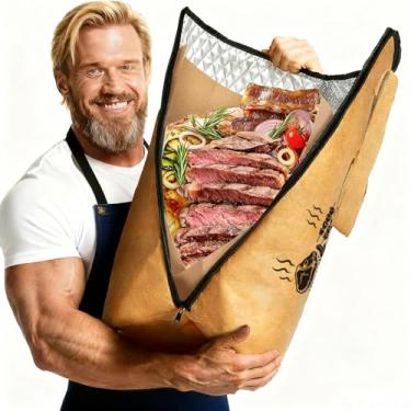 Imagem de Cobertor de descanso de carne para churrasco, saco de defumador isolado para carne de porco de peito de peru para manter suculento, presentes de Natal perfeitos para homens, caçadores e papai (53 cm)
