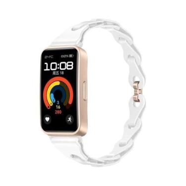 Imagem de Pulseira De Silicone Colorida Para Huawei Band 10 9 8, Correia De Borr