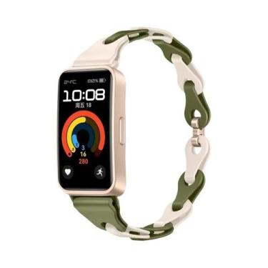 Imagem de Pulseira De Silicone Colorida Para Huawei Band 10 9 8, Correia De Borr