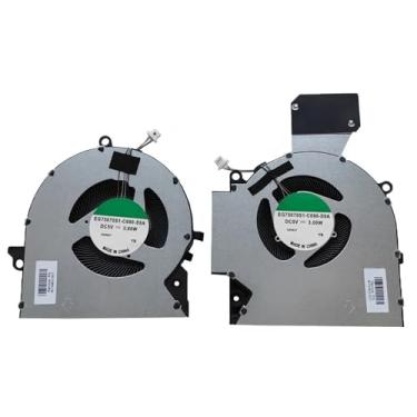Imagem de Ventilador de resfriamento de CPU e GPU para laptop 16-B 16-C TPN-Q265 Q267 M75483-001 DC5V 3,00W