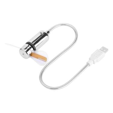 Imagem de Generic Mini Ventilador Flexível USB Programável LED, Pescoço Ajustável, Baixo Consumo de Energia, Computador, Notebook, Laptop