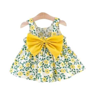 Imagem de Vestido Floral Para Festa Na Praia Para Menina Com Laço, Roupa Infanti