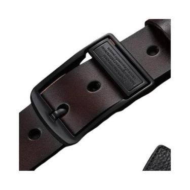 Imagem de Cinto De Couro Masculino Em Couro De Vaca Com Fivela De Liga Luxuosa P