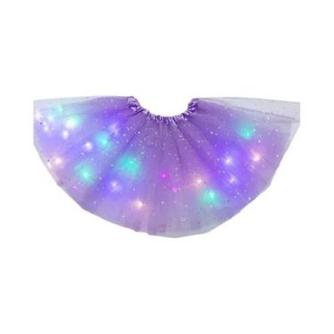 Imagem de Saia De Tule Com Luz LED Para Mulheres, Mini Tutu Para Fantasia De Dan