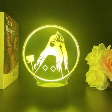 Imagem de Luz noturna USB Genshins Impacts White Bird Anubis Princess - taiyuank