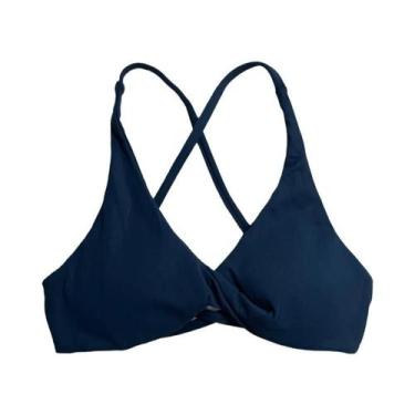 Imagem de Top De Treino Feminino Com Almofada E Design Cruzado Nas Costas Para Y