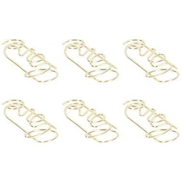 Imagem de 100 peças de clipes de papel em forma de amor de coração, mini clipes de metal galvanizados dourados para classificação de arquivos de escritório, casa, leve, portátil com caixa de armazenamento (amor