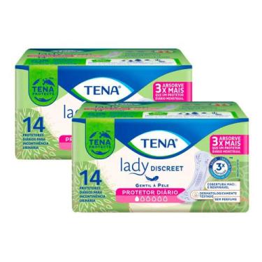 Imagem de Kit 2 Protetor Diário Tena Lady Discreet para Incontinência Urinária 1