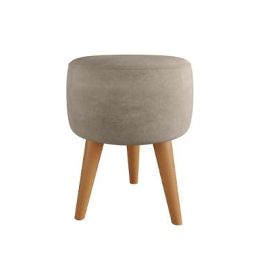 Imagem de Puff Redondo Pé Palito Banqueta(Bege)