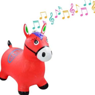 Imagem de Cavalinho Upa Upa Pocoto Inflavel Musical Cor:Vermelho - Importado