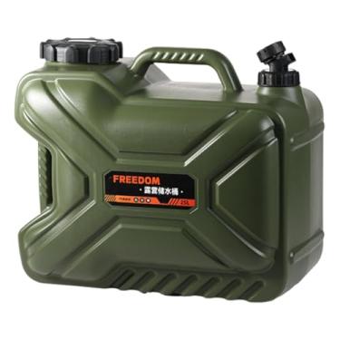 Imagem de MotiveTech Acessórios para camping: Jarra de água multifuncional com alça dupla, à prova de vazamentos, em PE verde, ideal para mochilão, churrasco, trilhas, 18 L