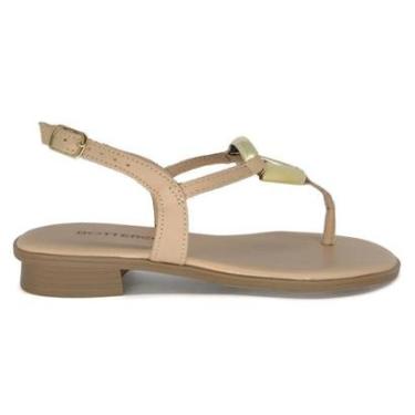 Imagem de Sandália Rasteira Bottero Couro Bico Redondo Verão 376403-Feminino