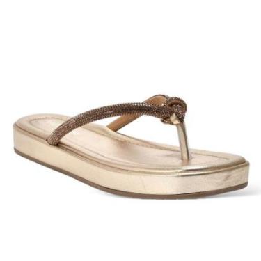 Imagem de Tamanco Chinelo Feminino Platform Via Marte Gold 109-004-Feminino