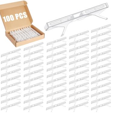 Imagem de Qualirey Conjunto de 100 ferramentas de plástico para colmeia para apicultura, armadilha de besouro, kit de arremessador de besouro para colmeia besouro suprimentos de apicultura (transparente)