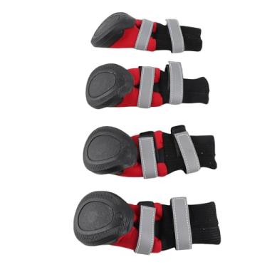 Imagem de Botas de Cachorro, Sapatos de Cachorro Com Botas Protetoras Anti -deslizamento 4pcs Configuram Botas de Cachorro de Cachorro Impermeáveis ​​para Cães Grandes para Cães Grandes (L)