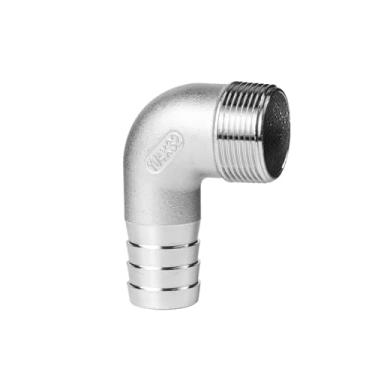 Imagem de 1/20.3 cm 1/10.2 cm 3/20.3 cm 1/5.1 cm 3/10.2 cm 2.5 cm BSPT rosca macho para mangueira de 6 mm 8 mm 10 mm 12 mm cauda de pagode de farpa 304 aço inoxidável encaixe de tubulação (8 mm, 1/10.2 cm)