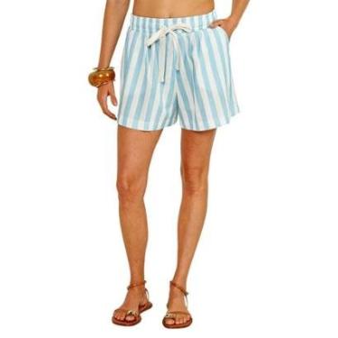 Imagem de Short Colcci Jogging Estampado Com Amarração Azul Feminino-Feminino