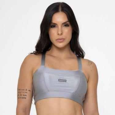 Imagem de Top Faixa Com Recortes Platinado Com Bojo Donna Carioca-Feminino