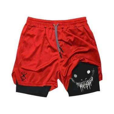 Imagem de Shorts Casuais Esportivos De Secagem Rápida De Dupla Camada Respirável