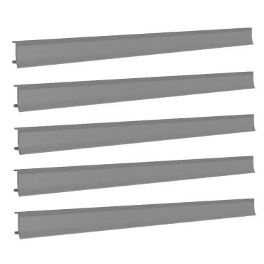 Imagem de Porta Etiqueta Bandeja Gondola Fit 90 Cm Preto Kit Com 30