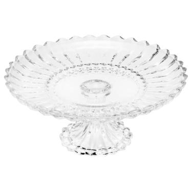 Imagem de Prato para Bolo com Pé em Cristal Geneva 30cm - Wolff