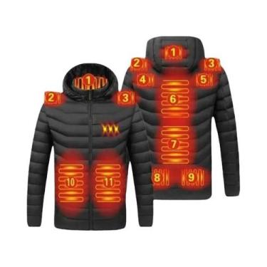 Imagem de Jaqueta Masculina Aquecida Para Inverno, Parka Térmica Elétrica USB Pa