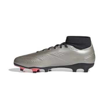 Imagem de adidas Tênis unissex League Sock Bota de futebol firme, Platin Metallic/Aurora Black/Turbo, 9 Women/8 Men