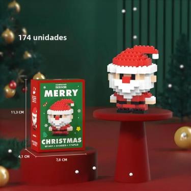 Imagem de Conjunto De Blocos De Construção Micro Mini, Quebra-Cabeça De Natal Pa