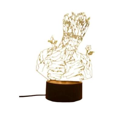 Imagem de Lâmpada LED 3D Do Personagem Ironman Spiderman Da Disney Para Quarto I