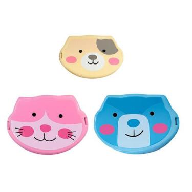 Imagem de Kit 2 lancheira Infantil com Divisorias e talheres crianças Escolar ma