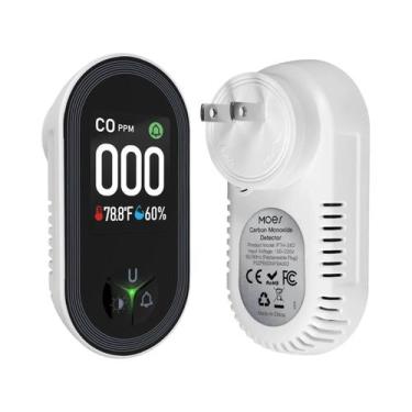 Imagem de Detector De Monóxido De Carbono 3 Em 1 Com Sensor De Temperatura E Umi