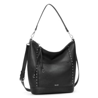 Imagem de Bolsas CLUCl para mulheres, bolsas transversais para mulheres, bolsas Hobo, bolsa transversal grande, bolsa tiracolo feminina para trabalho, viagens, Preto, Large, Hobo