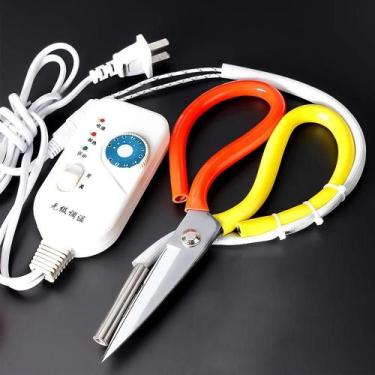 Imagem de Tesoura Térmica Elétrica Com Controle De Temperatura Para Fitas, Zíper