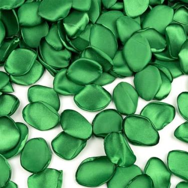 Imagem de Oavieh 200 pétalas de flores de seda artificiais para decoração de casamento, pétalas de flores falsas para chás de panela, aniversários e festas (verde)