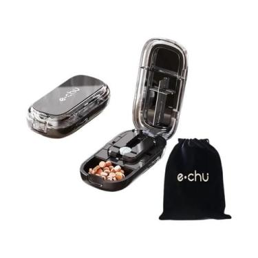 Imagem de Cortador E Divisor De Comprimidos Grande E Pequeno Com Compartimento D