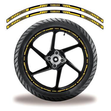 Imagem de Adesivo Refletivo Friso Roda Moto Yamaha Amarelo Amarelo 2