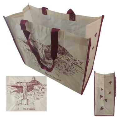 Imagem de Bolsa Ecobag Sacola De Ombro Reutilizavel Dobravel Compras