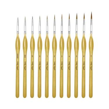 Imagem de Kit De Pintura Em Miniatura 11/22 Peças: Conjunto De Pincéis Detalhado