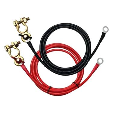 Imagem de Cabo de bateria de | Terminais de cobre resistentes de 2 peças - Extensor de cabo de bateria | para carrinho de golfe, motocicleta, caminhão, semicaminhão, alternador de partida marítimo